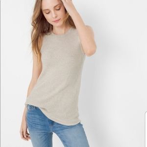 WHBM Shimmer Sleeveless Sweater Tank XS